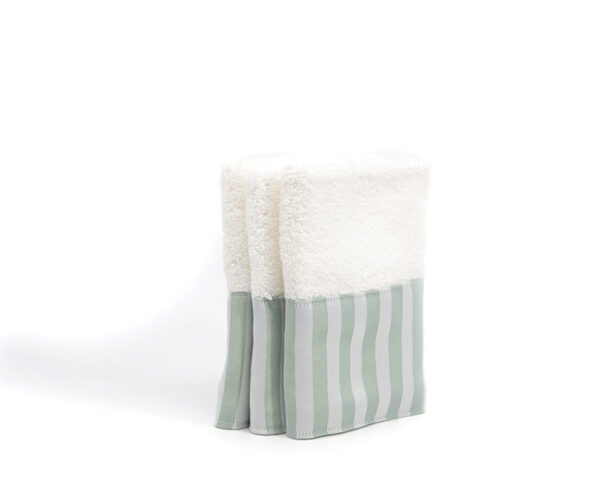 TOALLA MINI MENTA RAYAS