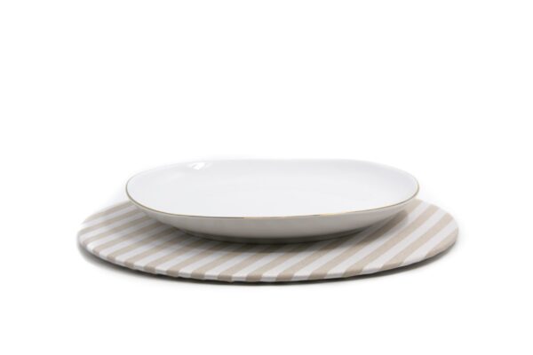 PLATO BASE + FUNDA ARENA RAYAS