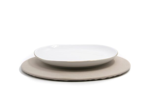 PLATO BASE + FUNDA ARENA LISO