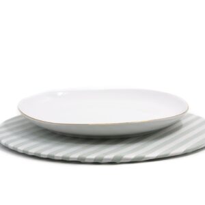 PLATO BASE + FUNDA MENTA RAYAS