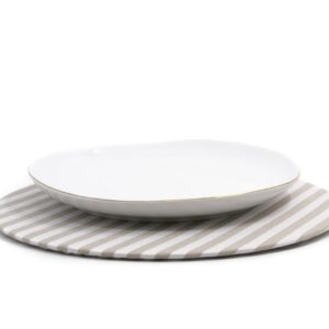 PLATO BASE + FUNDA TITANIO RAYAS