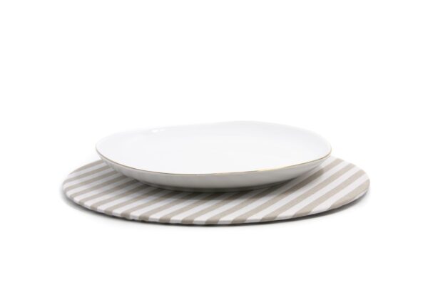 PLATO BASE + FUNDA TITANIO RAYAS