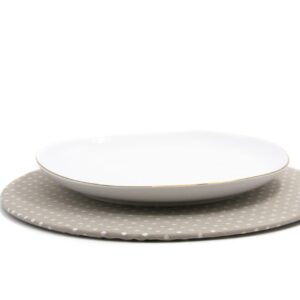 PLATO BASE + FUNDA TITANIO DOTTY