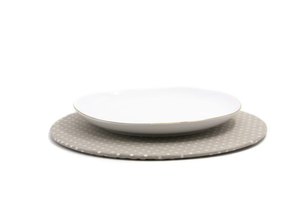 PLATO BASE + FUNDA TITANIO DOTTY