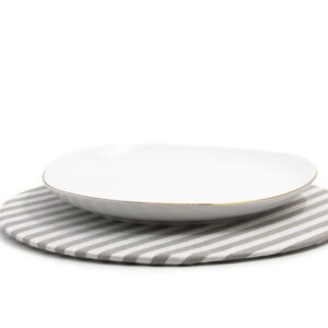 PLATO BASE + FUNDA GRAFITO RAYAS