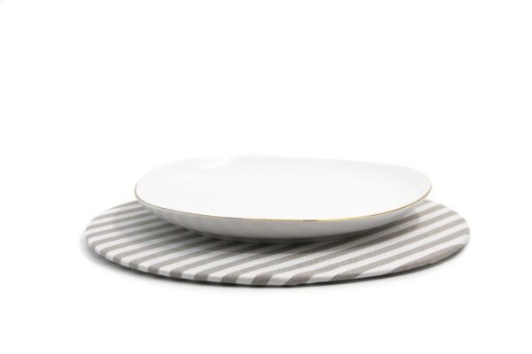 PLATO BASE + FUNDA GRAFITO RAYAS