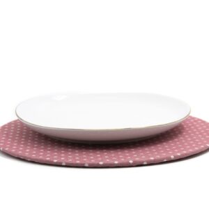 PLATO BASE + FUNDA VINO DOTTY