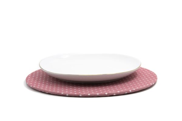 PLATO BASE + FUNDA VINO DOTTY