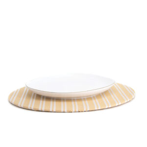 PLATO BASE + FUNDA ÁMBAR LÍNEAS