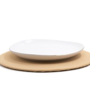 PLATO BASE + FUNDA ÁMBAR LISO