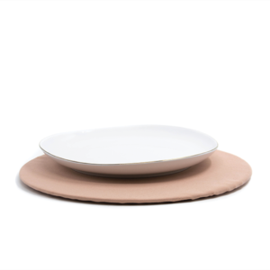 PLATO BASE + FUNDA AVELLANA LISO