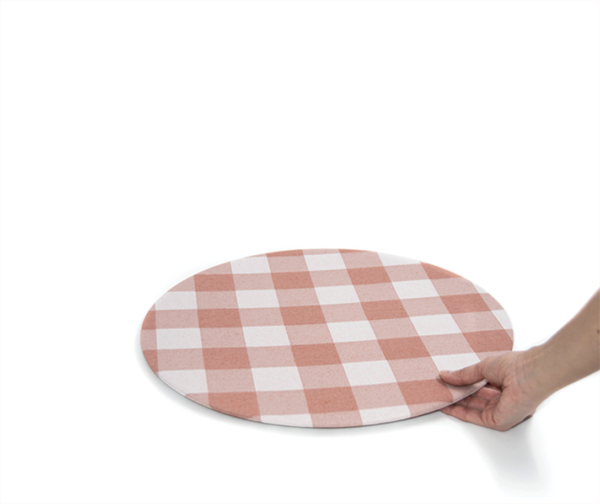 PLATO BASE + FUNDA TEJA CUADROS - Image 3